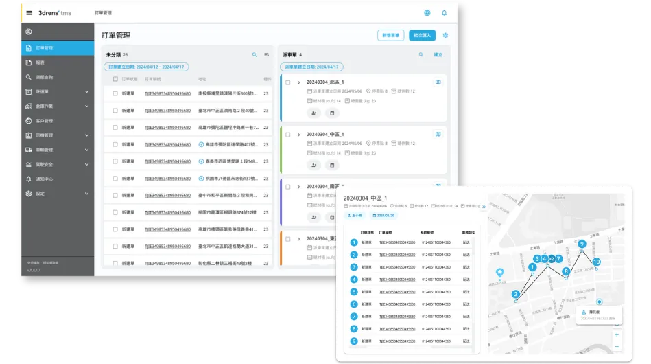 3drens三維人InstaTMS最佳雲端即時物流派車系統_自動派車輕鬆管理訂單